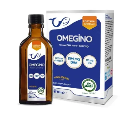 OMEGINO Yüksek DHA Balık Yağı 100 mL | Trigliserid Form, Cleantex Teknolojili, Portakal Aromalı, GOED Onaylı Omega-3 resmi